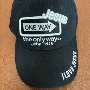 Black 'One Way' Jesus Cap
